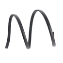 Lacet en cuir plat 5mm tranches noires - Les 10 cm - Deco Cuir