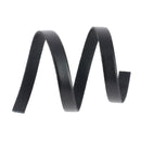 Lacet en cuir plat 10mm tranches noires - Les 10 cm - Deco Cuir