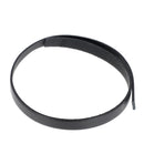 Lacet en cuir plat 10mm tranches noires - Les 10 cm - Deco Cuir