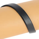 Lacet en cuir plat 10mm tranches noires - Les 10 cm - Deco Cuir