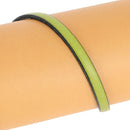 Lacet en cuir plat 5mm tranches noires - Les 10 cm - Deco Cuir