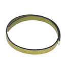 Lacet en cuir plat 10mm tranches noires - Les 10 cm - Deco Cuir