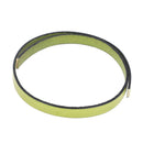 Lacet en cuir plat 10mm tranches noires - Les 10 cm - Deco Cuir