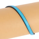 Lacet en cuir plat 5mm tranches noires - Les 10 cm - Deco Cuir