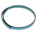 Lacet en cuir plat 10mm tranches noires - Les 10 cm - Deco Cuir