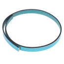 Lacet en cuir plat 10mm tranches noires - Les 10 cm - Deco Cuir