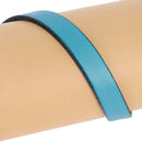 Lacet en cuir plat 10mm tranches noires - Les 10 cm - Deco Cuir