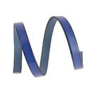 Lacet en cuir plat 10mm tranches noires - Les 10 cm - Deco Cuir