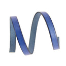 Lacet en cuir plat 10mm tranches noires - Les 10 cm - Deco Cuir