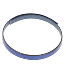 Lacet en cuir plat 10mm tranches noires - Les 10 cm - Deco Cuir