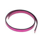 Lacet en cuir plat 10mm tranches noires - Les 10 cm - Deco Cuir