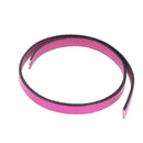 Lacet en cuir plat 10mm tranches noires - Les 10 cm - Deco Cuir