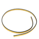 Lacet en cuir plat 5mm tranches noires - Les 10 cm - Deco Cuir