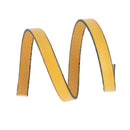 Lacet en cuir plat 10mm tranches noires - Les 10 cm - Deco Cuir