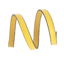 Lacet en cuir plat 10mm tranches noires - Les 10 cm - Deco Cuir