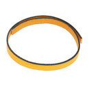 Lacet en cuir plat 10mm tranches noires - Les 10 cm - Deco Cuir