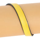 Lacet en cuir plat 10mm tranches noires - Les 10 cm - Deco Cuir