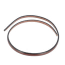 Lacet en cuir plat 5mm tranches noires - Les 10 cm - Deco Cuir