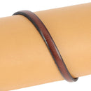 Lacet en cuir plat 5mm tranches noires - Les 10 cm - Deco Cuir