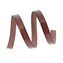 Lacet en cuir plat 10mm tranches noires - Les 10 cm - Deco Cuir