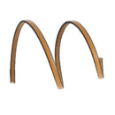 Lacet en cuir plat 5mm tranches noires - Les 10 cm - Deco Cuir