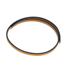 Lacet en cuir plat 5mm tranches noires - Les 10 cm - Deco Cuir