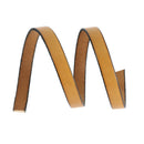 Lacet en cuir plat 10mm tranches noires - Les 10 cm - Deco Cuir