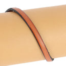 Lacet en cuir plat 5mm tranches noires - Les 10 cm - Deco Cuir