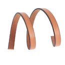 Lacet en cuir plat 10mm tranches noires - Les 10 cm - Deco Cuir