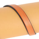 Lacet en cuir plat 10mm tranches noires - Les 10 cm - Deco Cuir