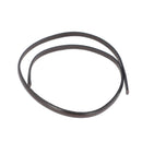 Lacet en cuir plat 5mm tranches noires - Les 10 cm - Deco Cuir