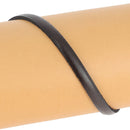 Lacet en cuir plat 5mm tranches noires - Les 10 cm - Deco Cuir