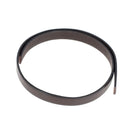 Lacet en cuir plat 10mm tranches noires - Les 10 cm - Deco Cuir