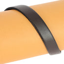 Lacet en cuir plat 10mm tranches noires - Les 10 cm - Deco Cuir