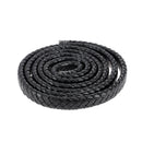 Lacet en cuir pigmenté Plat tressé - 12x6mm