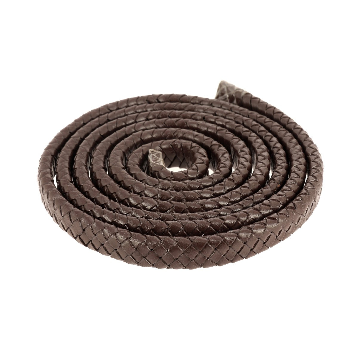 Lacet en cuir pigmenté Plat tressé - 12x6mm