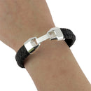 Lacet en cuir pigmenté Plat tressé - 12x6mm