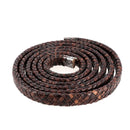 Lacet en cuir teinté Plat tressé - 12x6mm