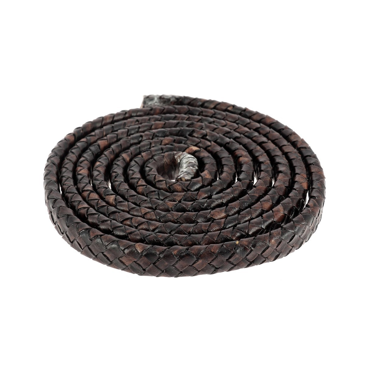 Lacet en cuir teinté Plat tressé - 12x6mm