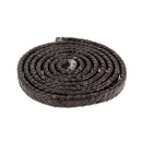 Lacet en cuir teinté Plat tressé - 12x6mm
