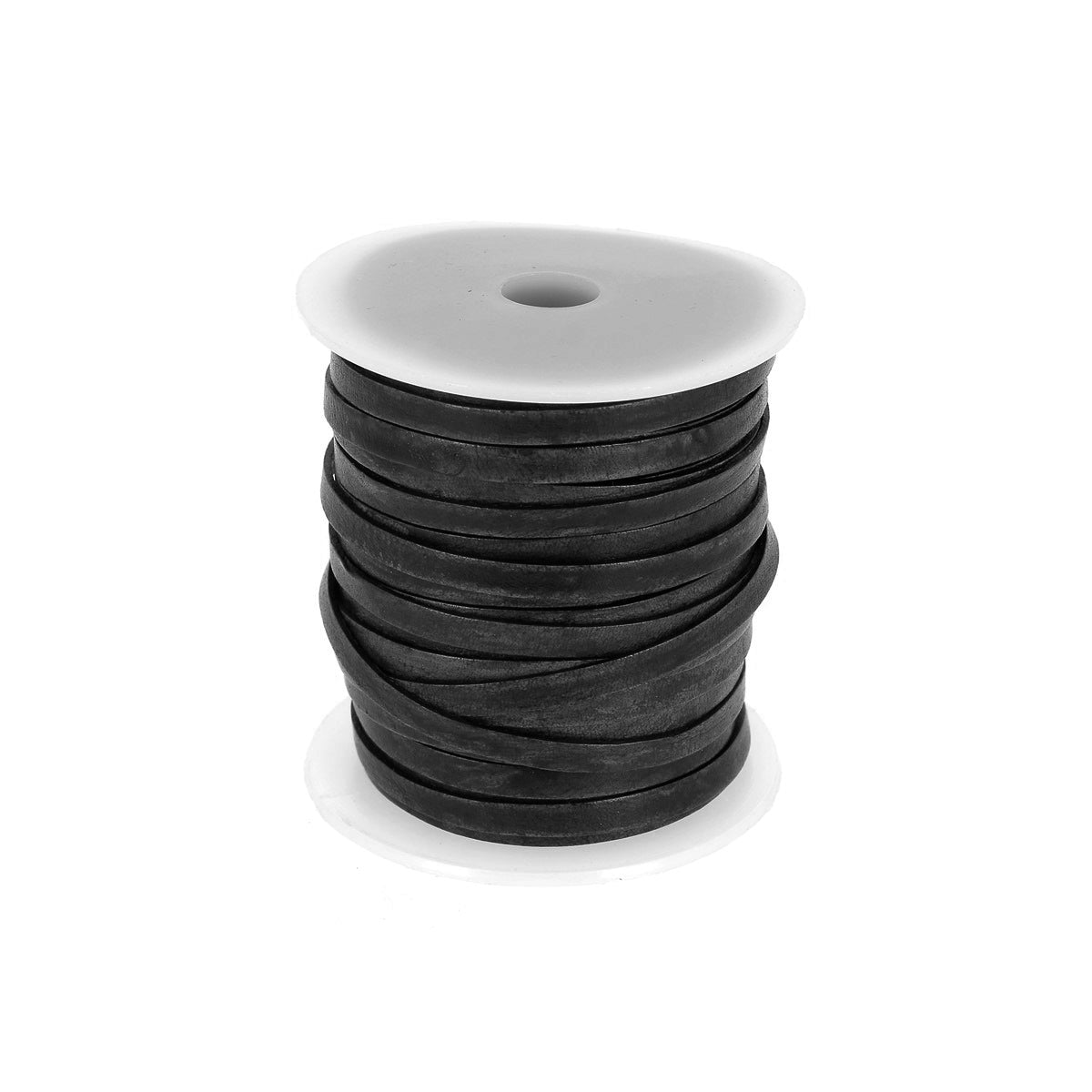 Lacet en cuir teinté effet délavé Plat - Largeur 4mm - Deco Cuir