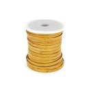 Lacet en cuir teinté effet délavé Plat - Largeur 4mm