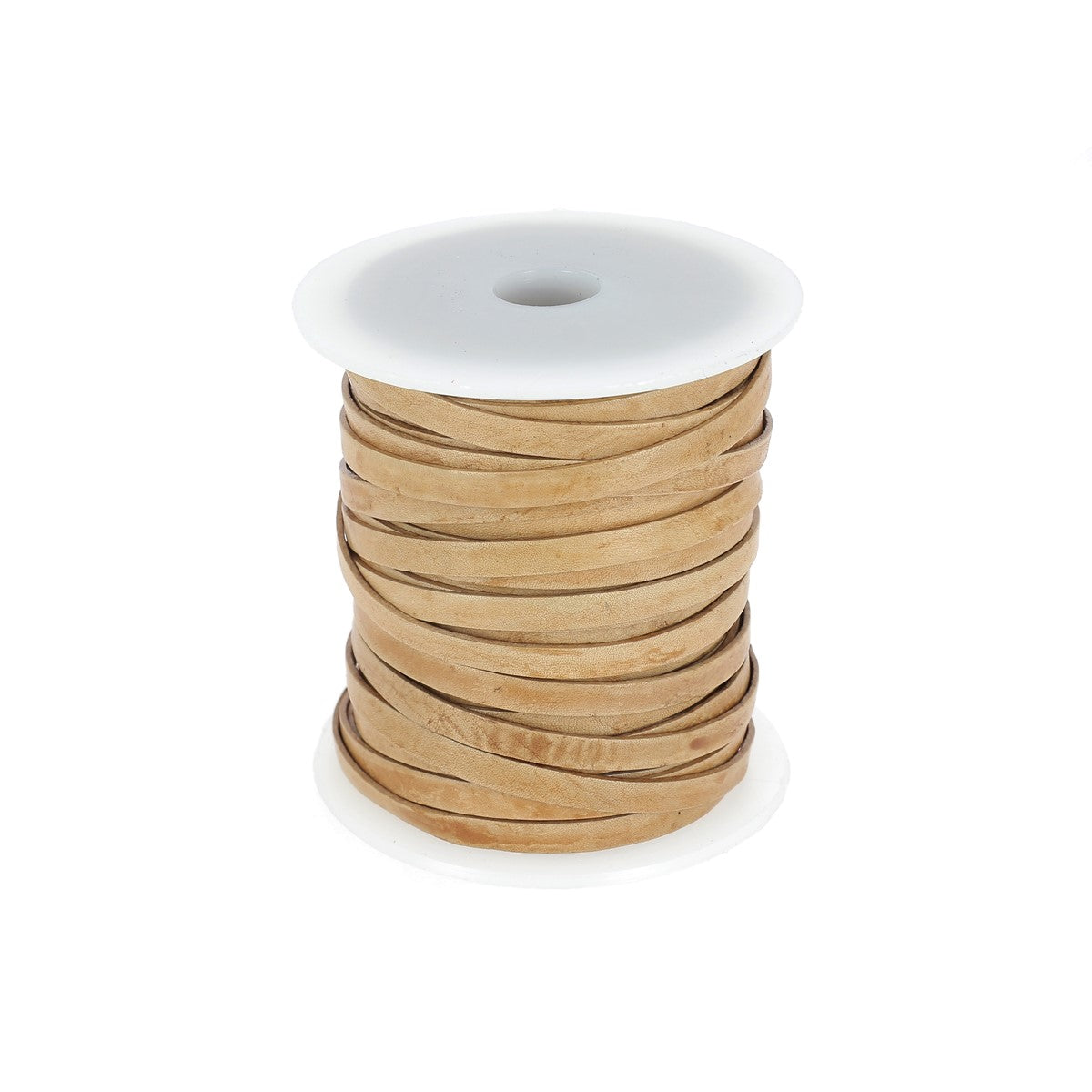 Lacet en cuir teinté effet délavé Plat - Largeur 4mm