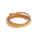 Lacet en cuir teinté effet délavé Plat - Largeur 3mm