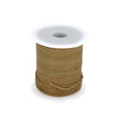 Lacet en cuir teinté vieilli Rond - Diamètre 2mm - Bobine 25m - marron noix