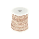 Lacet en cuir teinté vieilli Rond - Diamètre 2mm