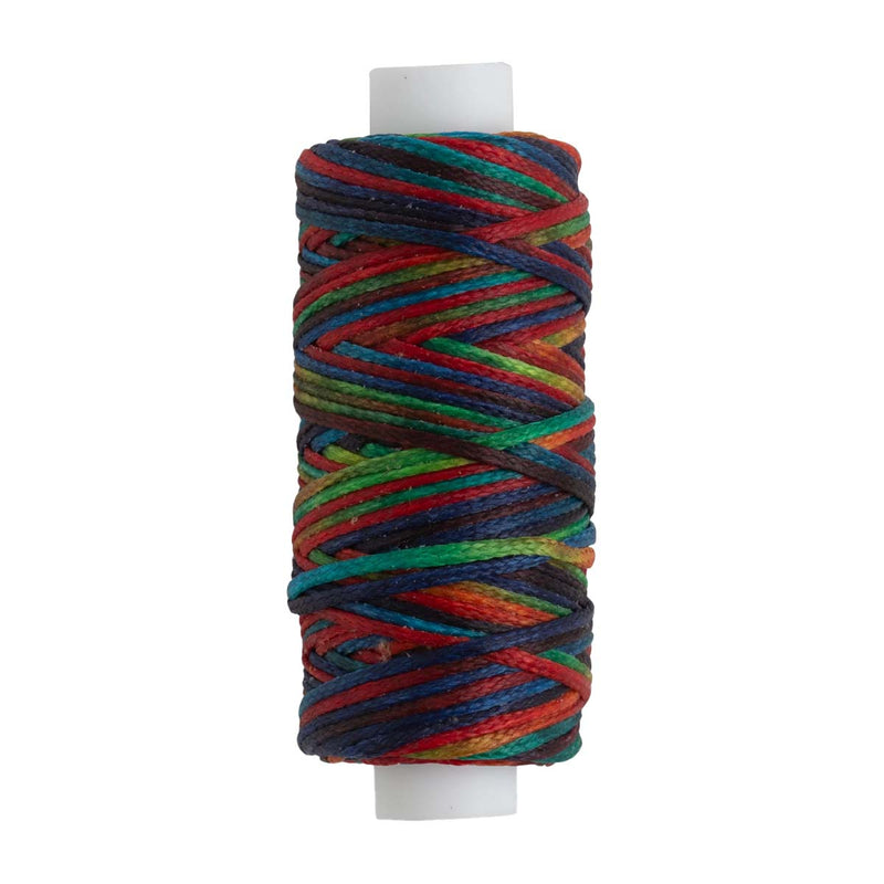 Bobine 23m de fil en nylon tressé et ciré - Multicolore