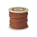 Lacet synthétique en microfibre plat - Largeur 3mm - Bobine de 22 mètres - Rouille 5029-04