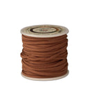 Lacet synthétique en microfibre plat - Largeur 3mm - Bobine de 22 mètres - Marron moyen 5029-03