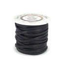 Lacet en cuir tanné à l'huile Kodiak plat - Largeur 4mm - Bobine 15m - Tandy Leather 5075-01 - Noir